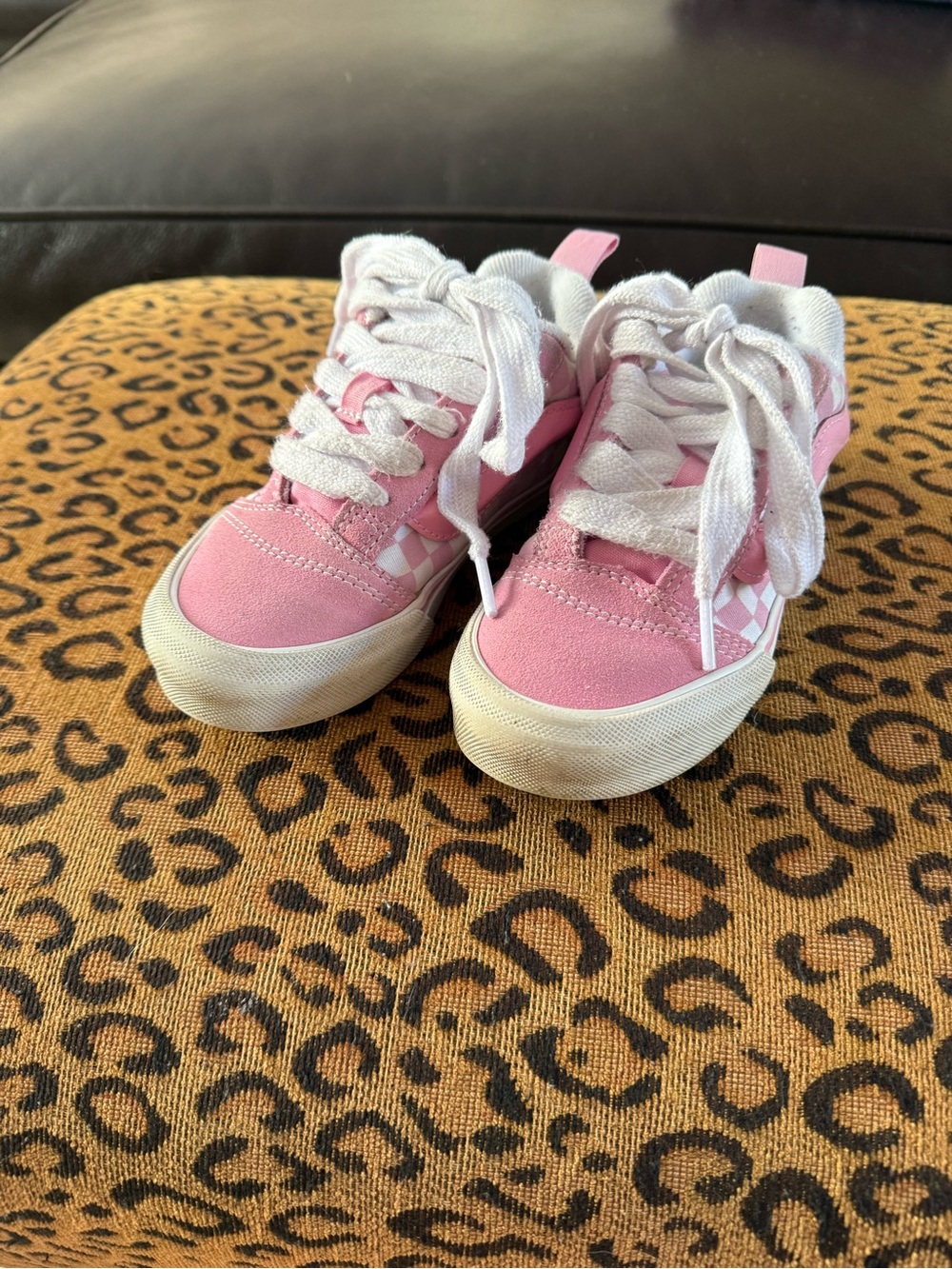 Vans Kids Pink High-Top Checkerboard Sneakers